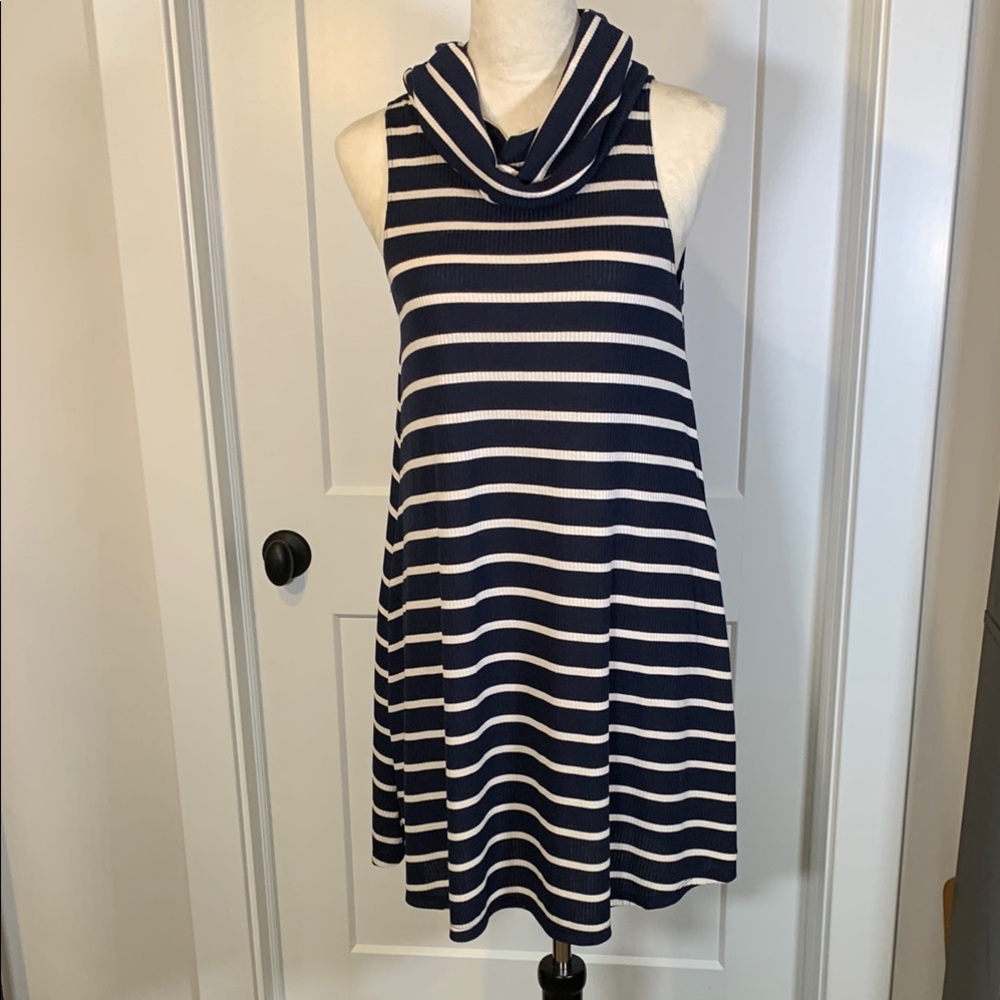 Socialite Navy and White Striped Dress